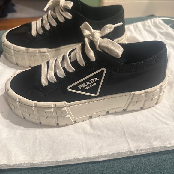 PRADA Double Wheel Re-Nylon gabardine sneakers - Picture 7 of 12